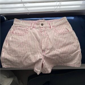 Faherty Topsail Pink Striped Women’s Denim Shorts